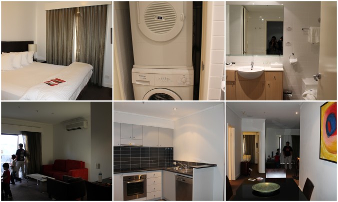 One bedroom apartment complete with kitchen, washing machine and a dining area.